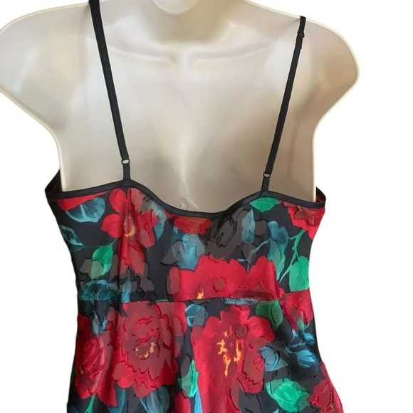 Vintage Gold Label Victoria’s Secret red, green and black sheer slip dress S - Picture 6 of 7